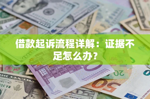 武汉借款起诉流程详解：证据不足怎么办？