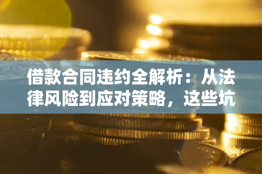 武汉借款合同违约全解析：从法律风险到应对策略，这些坑别再踩！