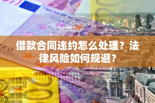 武汉借款合同违约怎么处理？法律风险如何规避？