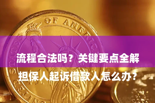 武汉

担保人起诉借款人怎么办？流程合法吗？关键要点全解析