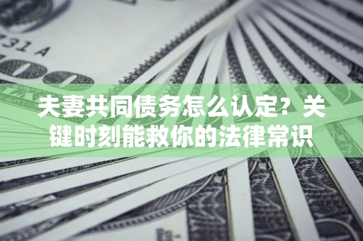 武汉夫妻共同债务怎么认定？关键时刻能救你的法律常识
